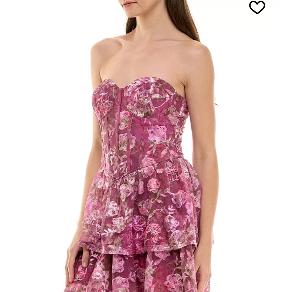 Embroidered Tiered Skirt Dress new size XL